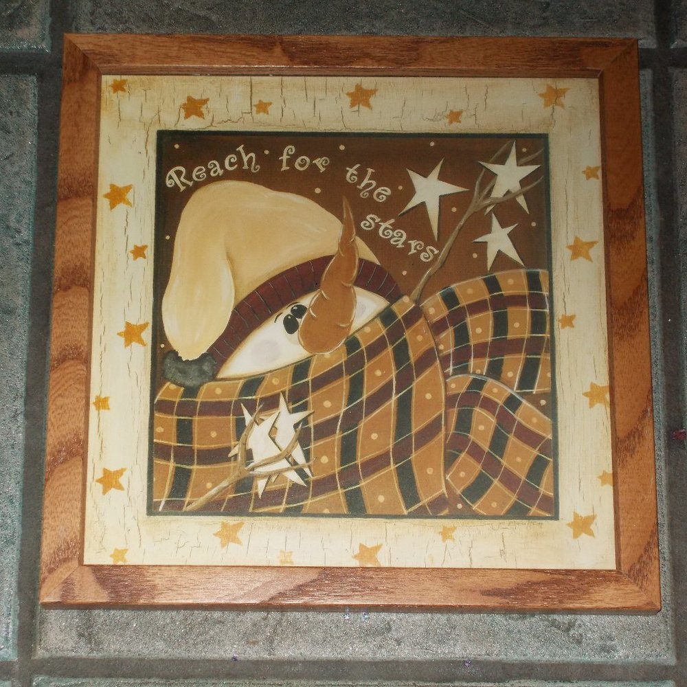 Reach For The Stars print signed & framed approximately 11 1/4"x11 1/4" - Picture 1 of 4